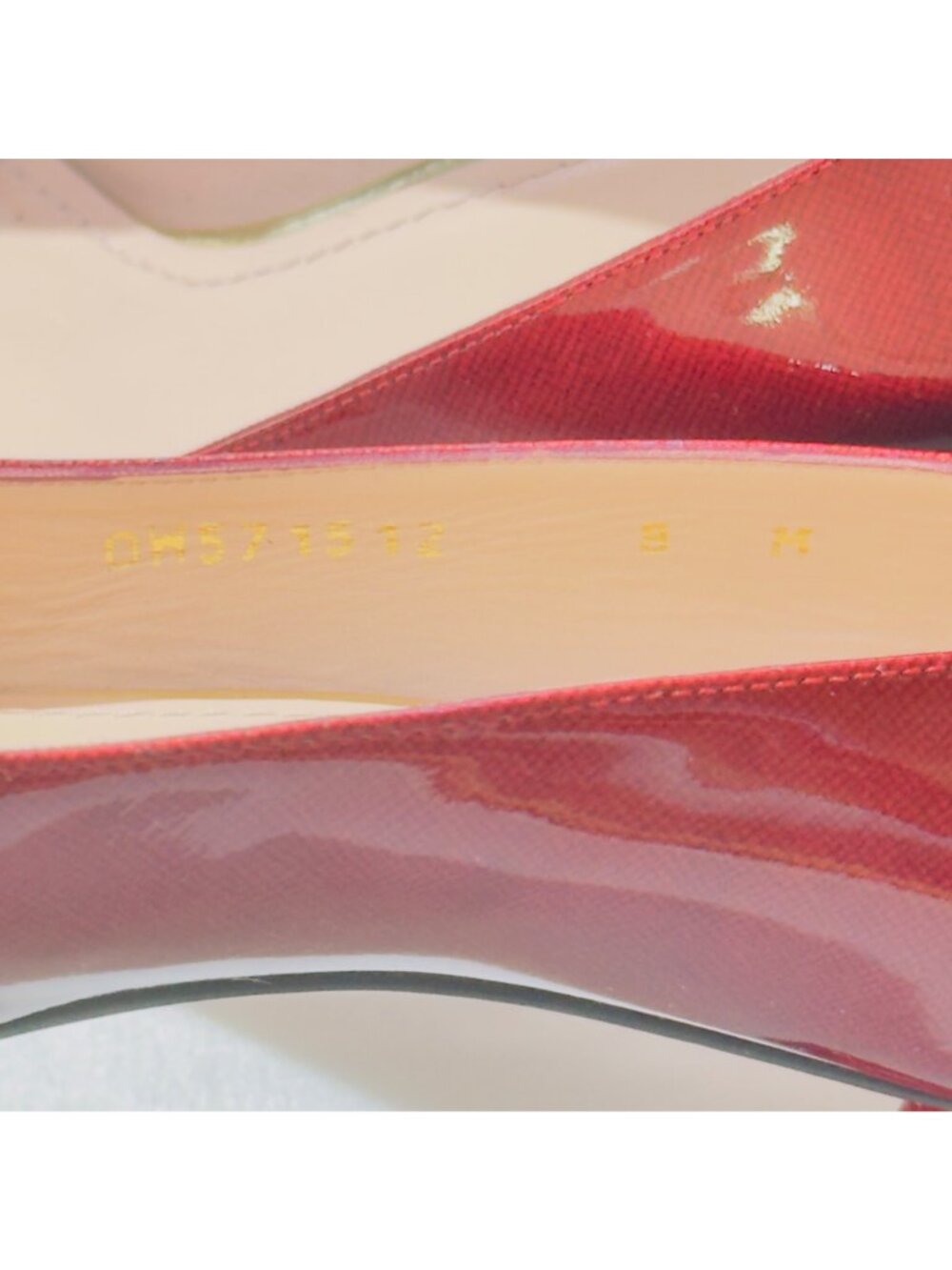 STUART WIETZMAN Women's Red Patent Leather High Heel Pumps Size 8M - Picture 9 of 10